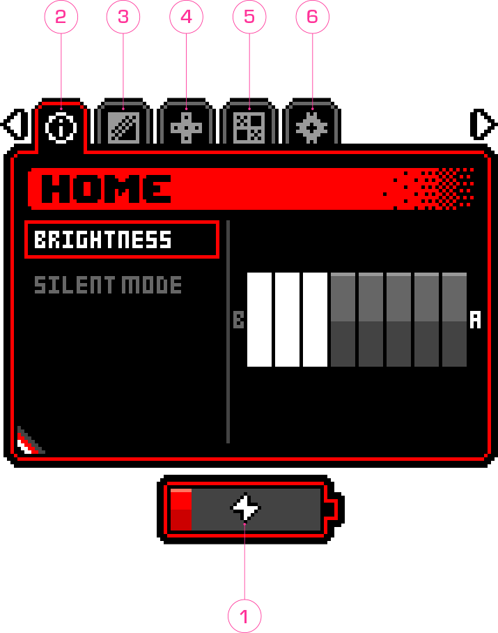 System settings interface with labeled sections