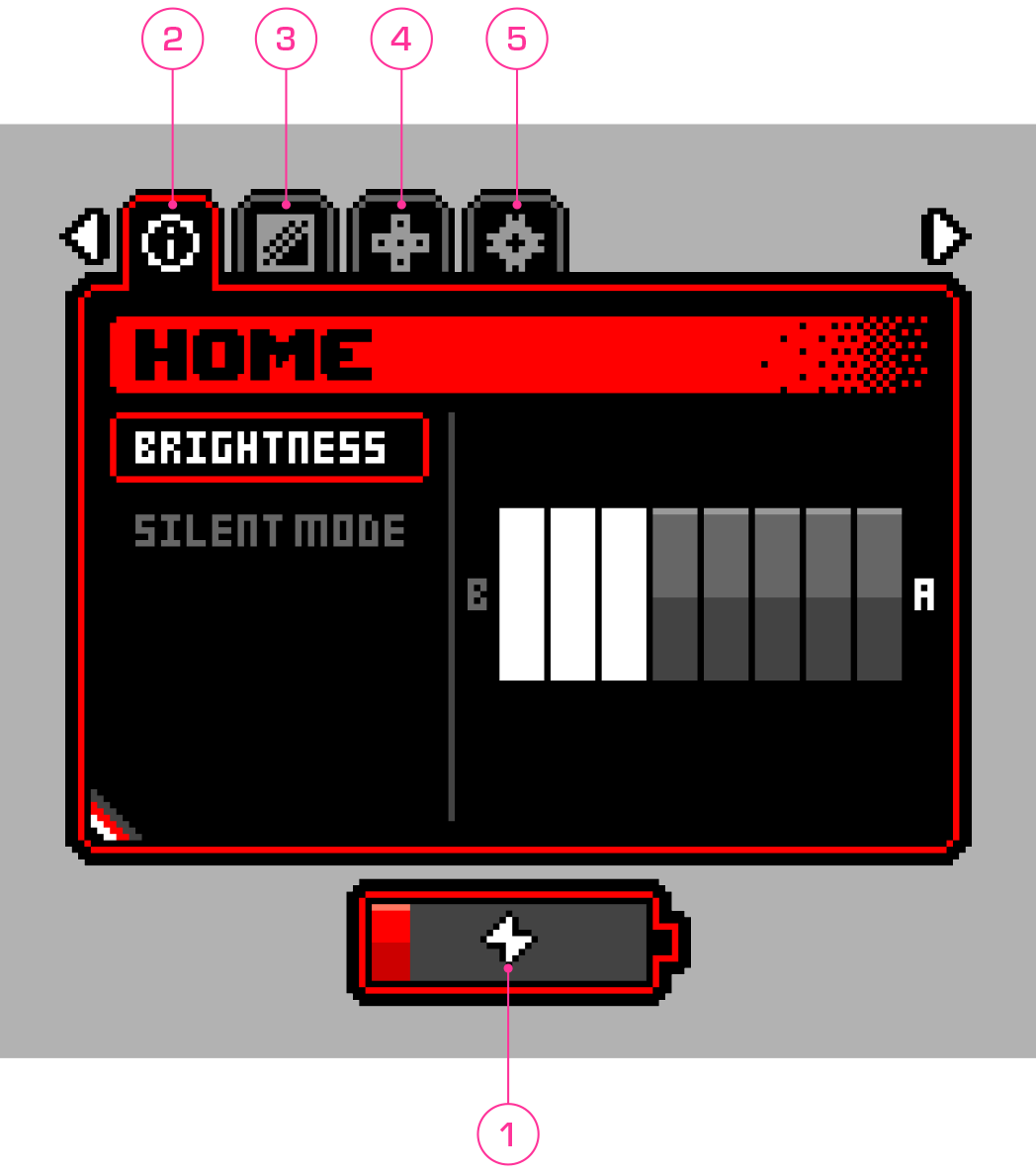 System settings interface with labeled sections