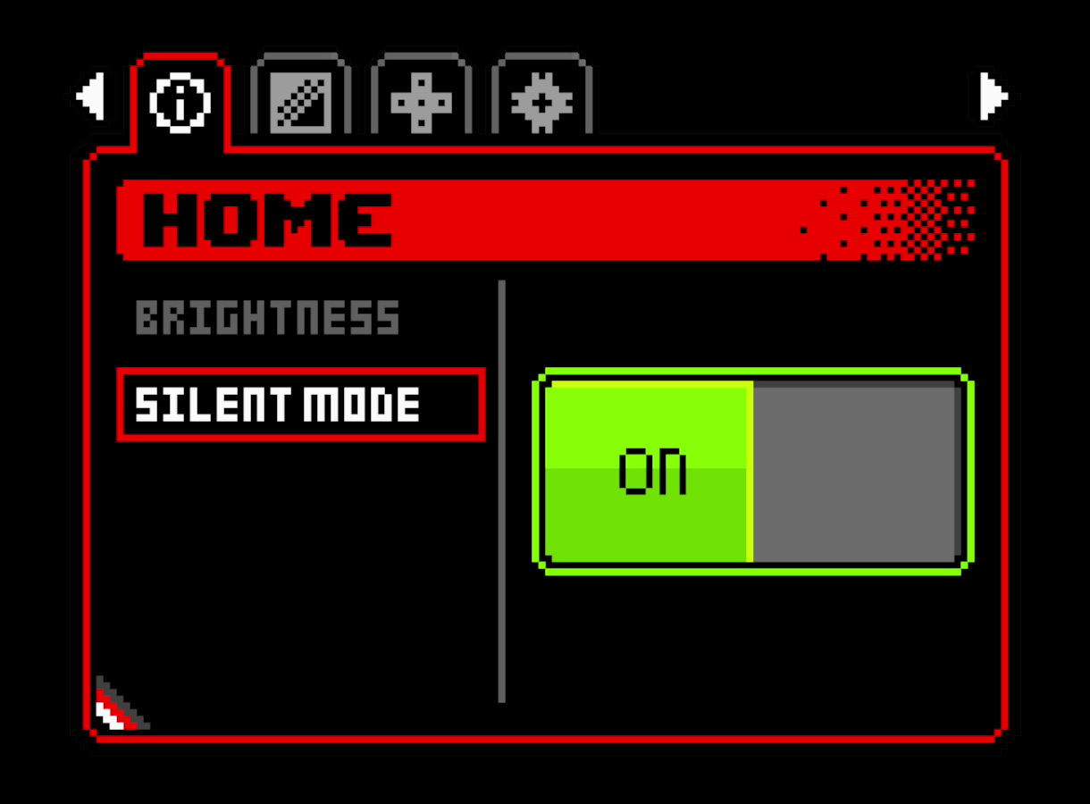 Silent mode toggle interface